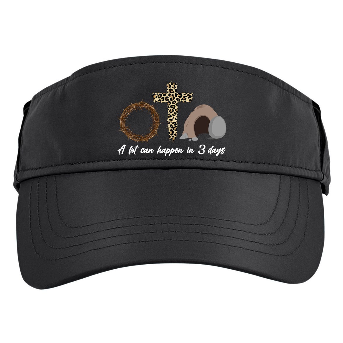A Lot Can Happen in 3 Day Celebrating Easter Adult Drive Performance Visor