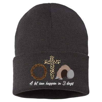 A Lot Can Happen in 3 Day Celebrating Easter Sustainable Knit Beanie