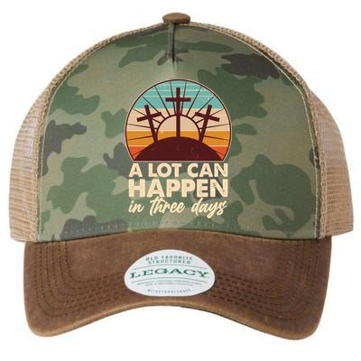 A Lot Can Happen in Three Days Jesus Resurrection Legacy Tie Dye Trucker Hat