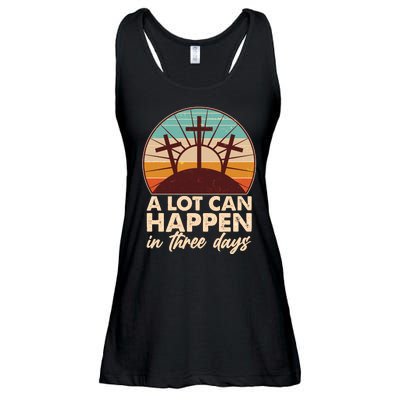 A Lot Can Happen in Three Days Jesus Resurrection Ladies Essential Flowy Tank