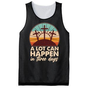 A Lot Can Happen in Three Days Jesus Resurrection Mesh Reversible Basketball Jersey Tank