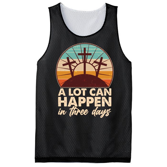 A Lot Can Happen in Three Days Jesus Resurrection Mesh Reversible Basketball Jersey Tank