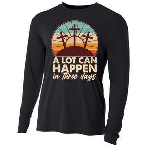 A Lot Can Happen in Three Days Jesus Resurrection Cooling Performance Long Sleeve Crew