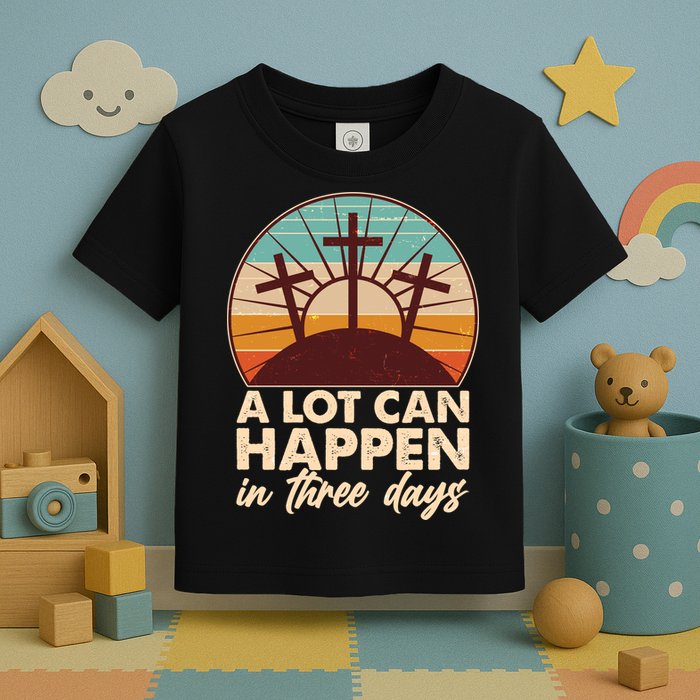 A Lot Can Happen in Three Days Jesus Resurrection Toddler T-Shirt