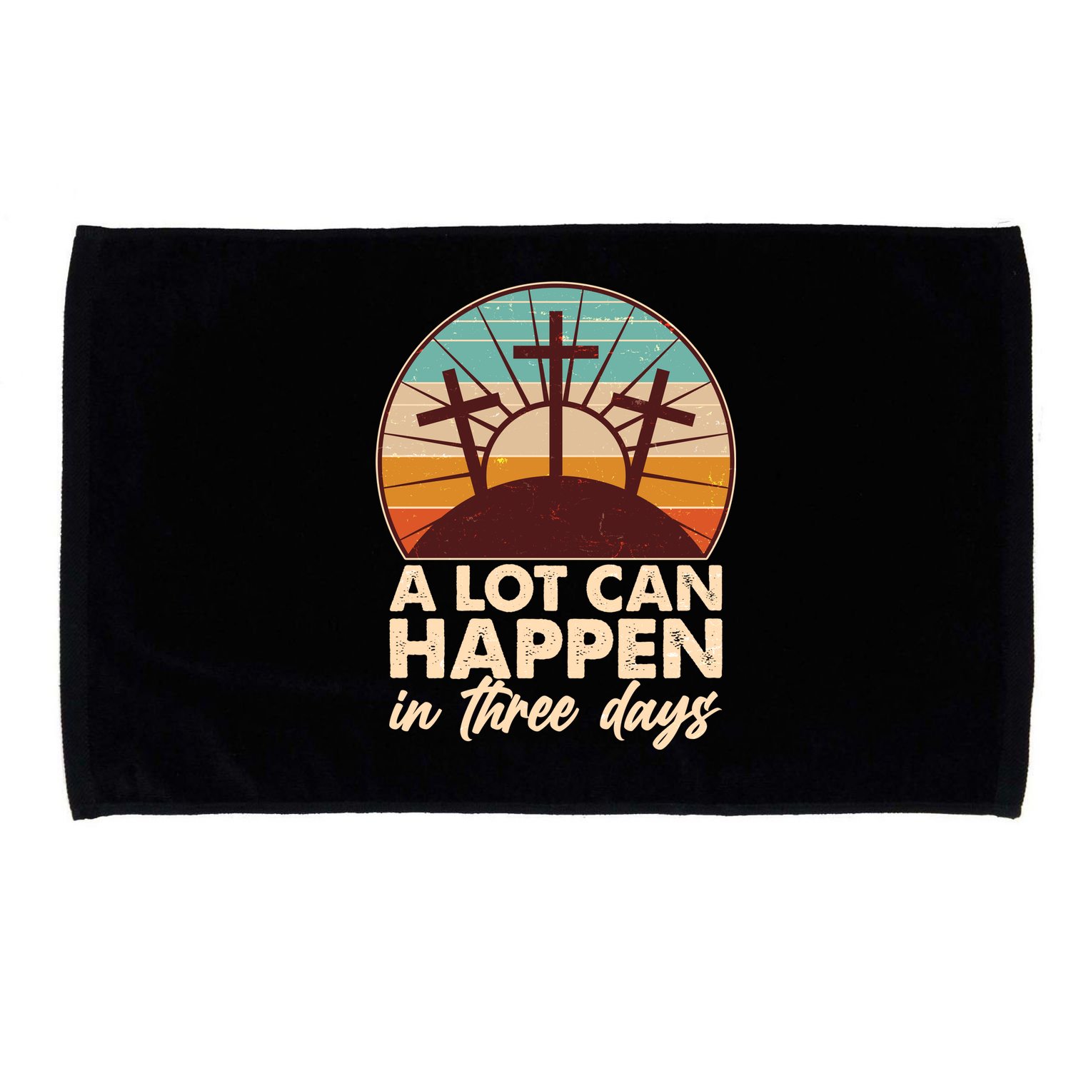A Lot Can Happen in Three Days Jesus Resurrection Microfiber Hand Towel