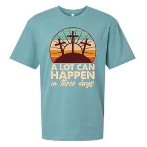 A Lot Can Happen in Three Days Jesus Resurrection Sueded Cloud Jersey T-Shirt