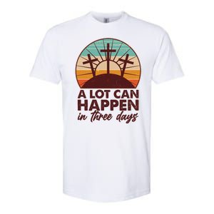 A Lot Can Happen in Three Days Jesus Resurrection Softstyle CVC T-Shirt