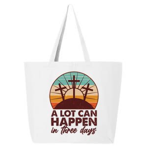 A Lot Can Happen in Three Days Jesus Resurrection 25L Jumbo Tote