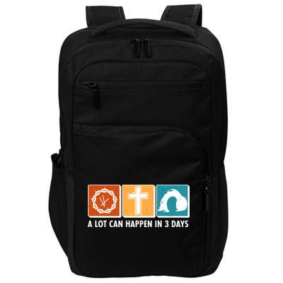 A Lot Can Happened In Three Days Jesus Resurrection Impact Tech Backpack