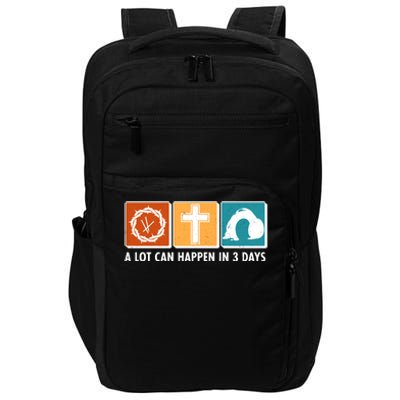 A Lot Can Happened In Three Days Jesus Resurrection Impact Tech Backpack