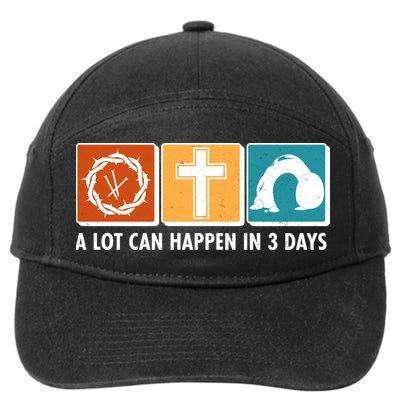A Lot Can Happened In Three Days Jesus Resurrection 7-Panel Snapback Hat