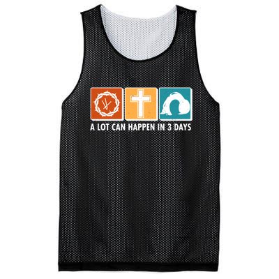 A Lot Can Happened In Three Days Jesus Resurrection Mesh Reversible Basketball Jersey Tank