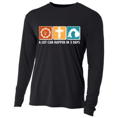 A Lot Can Happened In Three Days Jesus Resurrection Cooling Performance Long Sleeve Crew