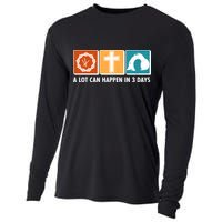 A Lot Can Happened In Three Days Jesus Resurrection Cooling Performance Long Sleeve Crew