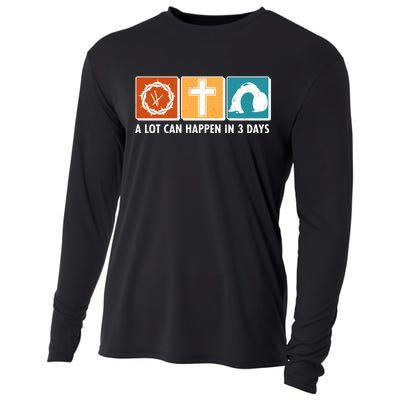 A Lot Can Happened In Three Days Jesus Resurrection Cooling Performance Long Sleeve Crew