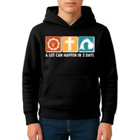 A Lot Can Happened In Three Days Jesus Resurrection Kids Hoodie