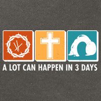 A Lot Can Happened In Three Days Jesus Resurrection Cotton Canvas Backpack