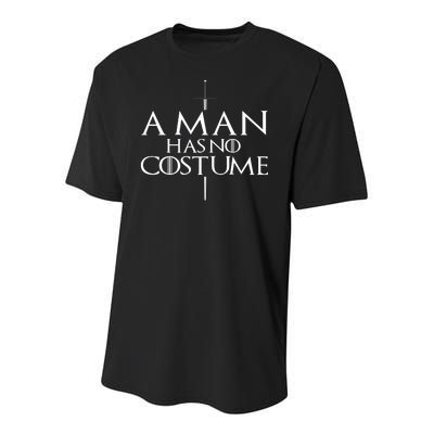 A Man Has No Costume Youth Performance Sprint T-Shirt