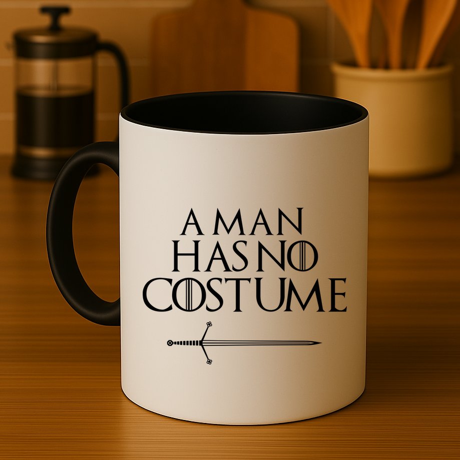 A Man Has No Costume Funny TV Series Mug