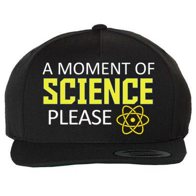 A Moment Of Science Please  Wool Snapback Cap