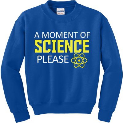 A Moment Of Science Please  Kids Sweatshirt