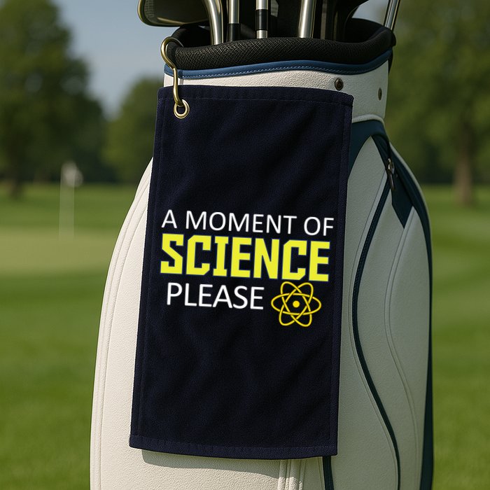 A Moment of Science Please Golf Towel
