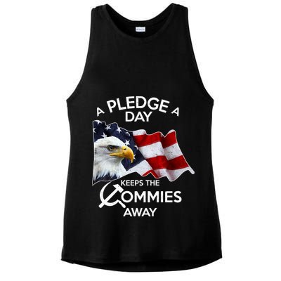 A Pledge A Dat Keeps The s Commies Away Ladies PosiCharge Tri-Blend Wicking Tank