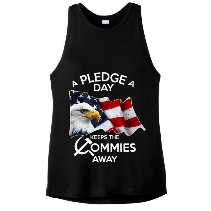 A Pledge A Dat Keeps The s Commies Away Ladies PosiCharge Tri-Blend Wicking Tank