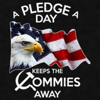 A Pledge A Dat Keeps The s Commies Away Ladies PosiCharge Tri-Blend Wicking Tank
