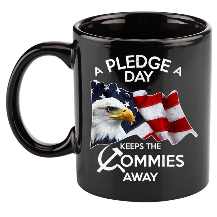 A Pledge A Dat Keeps The s Commies Away 11oz C Handle Ceramic Mug