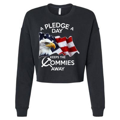 A Pledge A Dat Keeps The s Commies Away Cropped Pullover Crew