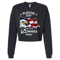 A Pledge A Dat Keeps The s Commies Away Cropped Pullover Crew