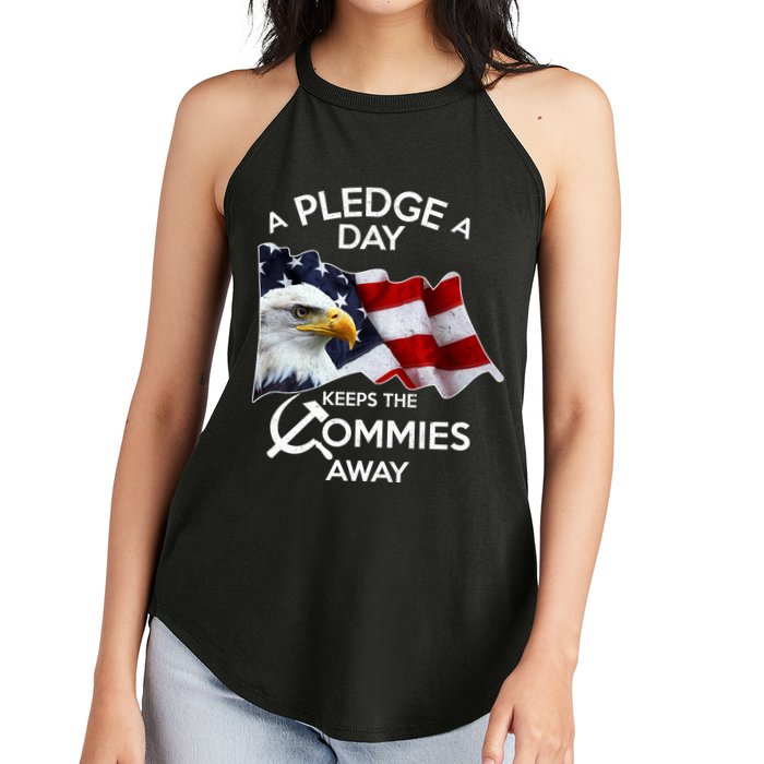 A Pledge A Dat Keeps The s Commies Away Women's Perfect Tri Rocker Tank