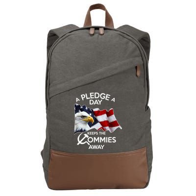 A Pledge A Dat Keeps The s Commies Away Cotton Canvas Backpack