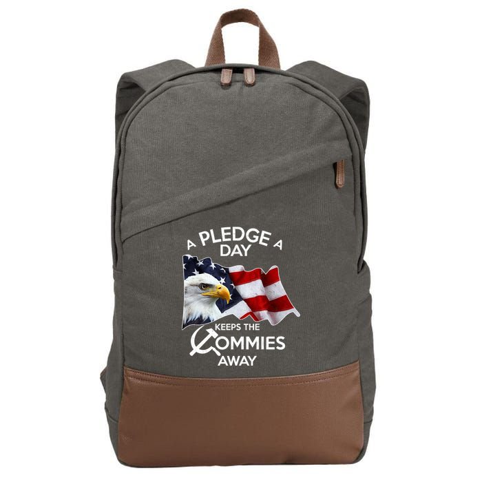 A Pledge A Dat Keeps The s Commies Away Cotton Canvas Backpack