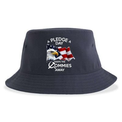 A Pledge A Dat Keeps The s Commies Away Sustainable Bucket Hat