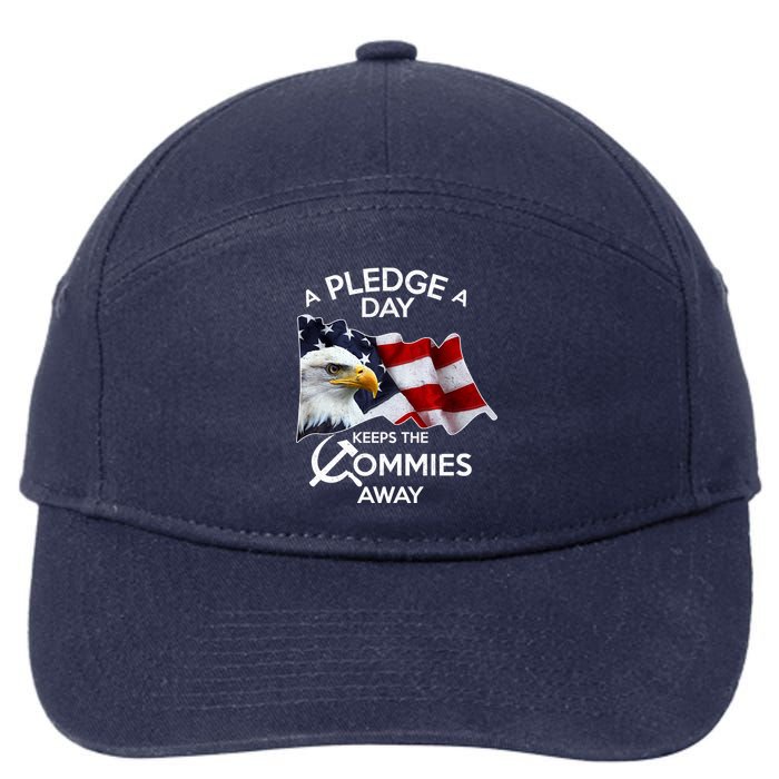 A Pledge A Dat Keeps The s Commies Away 7-Panel Snapback Hat
