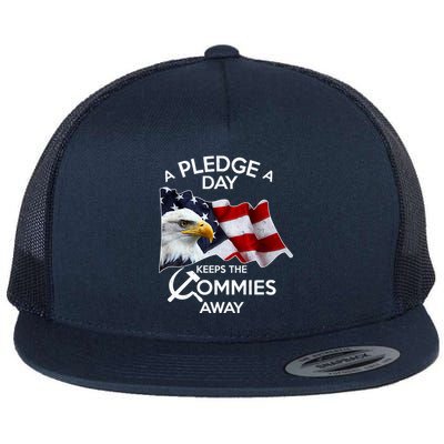 A Pledge A Dat Keeps The s Commies Away Flat Bill Trucker Hat