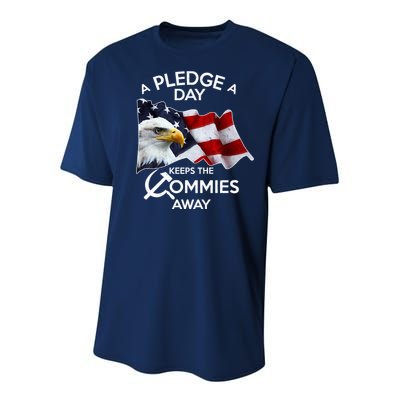 A Pledge A Dat Keeps The s Commies Away Youth Performance Sprint T-Shirt