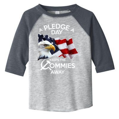 A Pledge A Dat Keeps The s Commies Away Toddler Fine Jersey T-Shirt