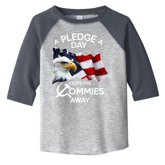A Pledge A Dat Keeps The s Commies Away Toddler Fine Jersey T-Shirt