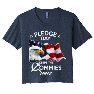 A Pledge A Dat Keeps The s Commies Away Crop Top