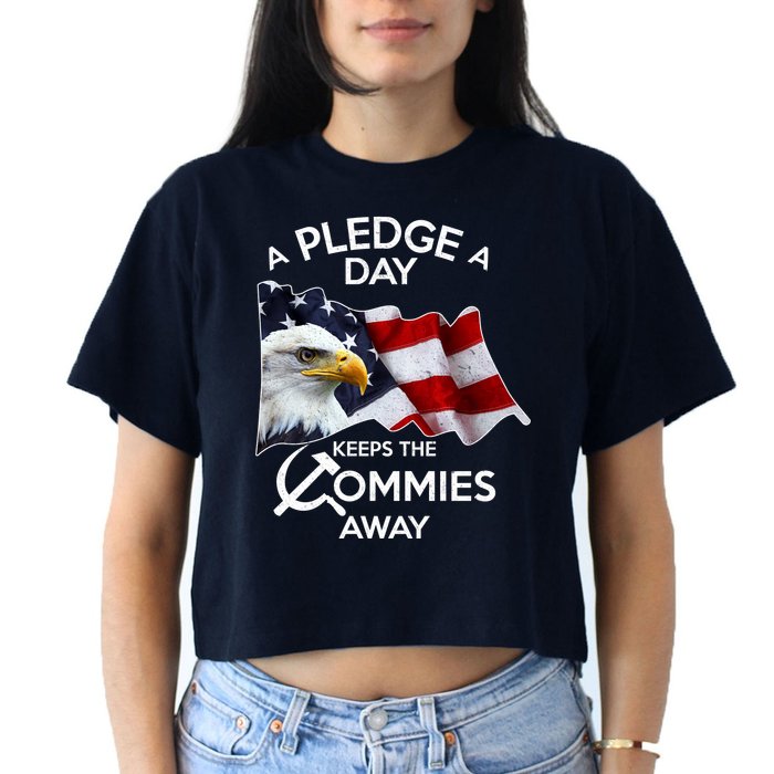 A Pledge A Dat Keeps The s Commies Away Crop Top