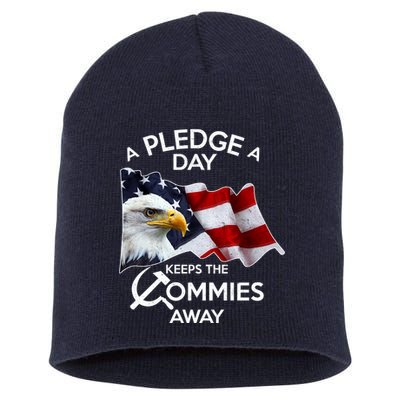 A Pledge A Dat Keeps The s Commies Away Short Acrylic Beanie