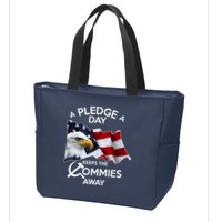 A Pledge A Dat Keeps The s Commies Away Zip Tote Bag