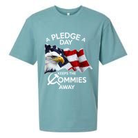 A Pledge A Dat Keeps The s Commies Away Sueded Cloud Jersey T-Shirt