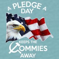 A Pledge A Dat Keeps The s Commies Away Sueded Cloud Jersey T-Shirt