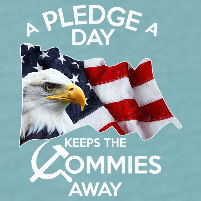 A Pledge A Dat Keeps The s Commies Away Sueded Cloud Jersey T-Shirt
