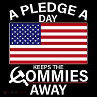 A Pledge A Day Keeps The Commies Away Flexfit Unipanel Trucker Cap