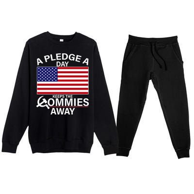 A Pledge A Day Keeps The Commies Away Premium Crewneck Sweatsuit Set